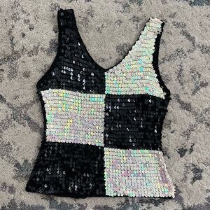 Vintage Sequin Beaded Tank